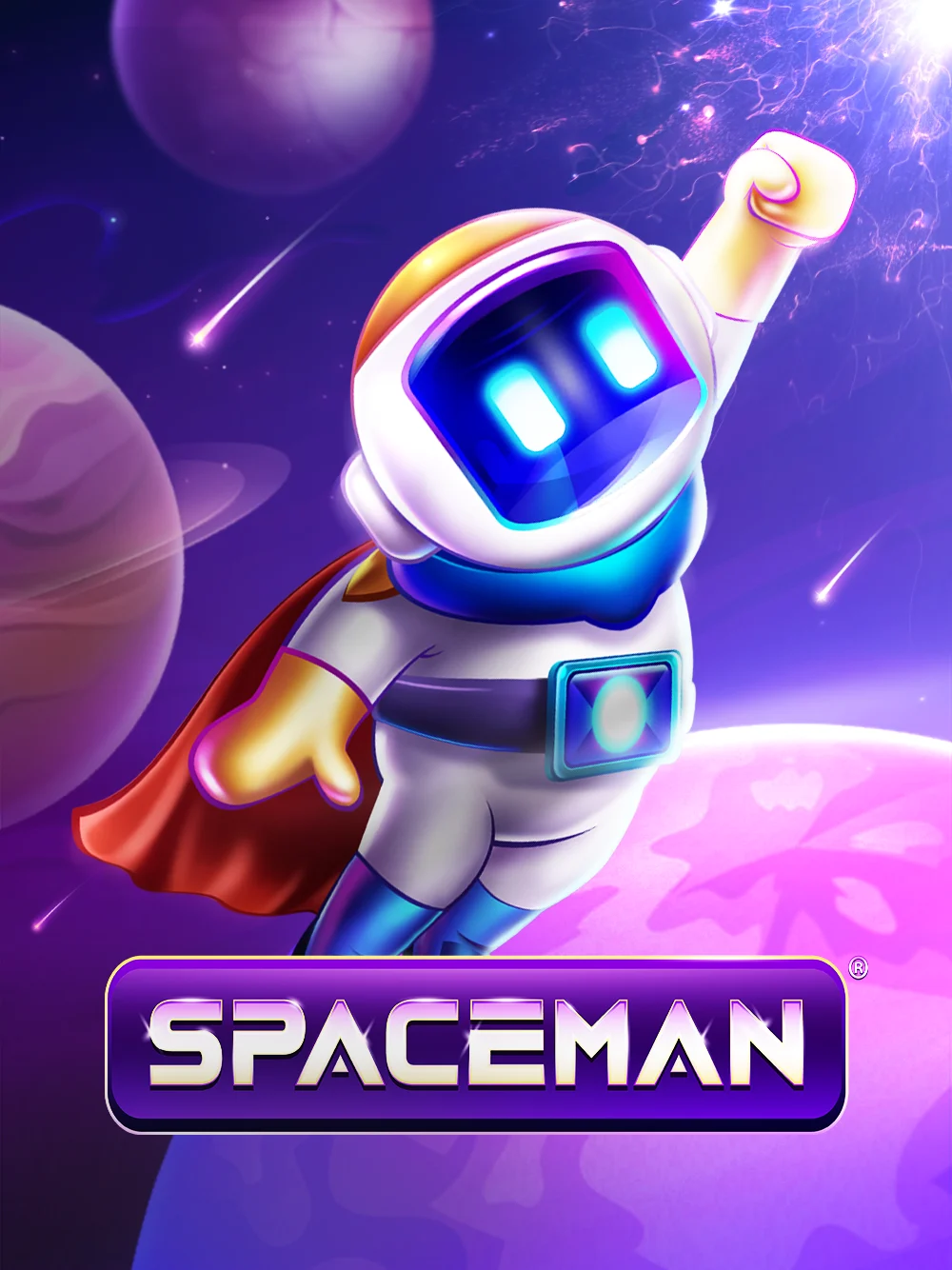 Juego espacial con astronauta, órbitas y multiplicadores cósmicos